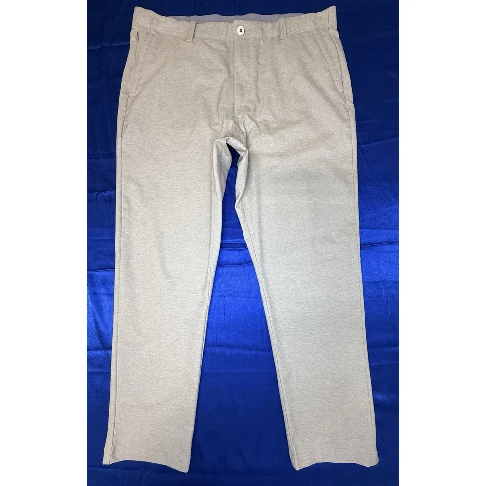Tommy Bahama Mens 38x30 On Par Flat Front Chino Pants Tan IslandZone Performance
